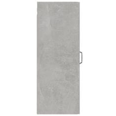 Vidaxl Viseča stenska omarica betonsko siva 34,5x34x90 cm