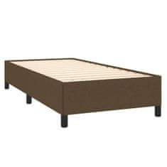 Vidaxl Box spring postelja z vzmetnico temno rjav 90x190 cm blago