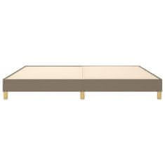 Vidaxl Box spring posteljni okvir taupe 200x200 cm blago