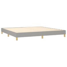 Vidaxl Box spring postelja z vzmetnico svetlo siva 200x200 cm blago