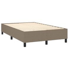 Vidaxl Box spring postelja z vzmetnico taupe 120x200 cm blago