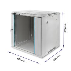 Qoltec qoltec rack omara 19" | 12u | 600 x 635 x 450 | siva | viseča