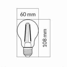 ORO LED sijalka fillament E27 10,5W 1521lm nevtralno bela 4000K steklena