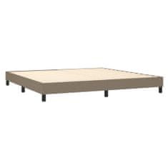 Vidaxl Box spring postelja z vzmetnico taupe 200x200 cm blago