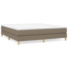 Vidaxl Box spring postelja z vzmetnico taupe 160x200 cm blago