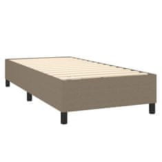 Vidaxl Box spring postelja z vzmetnico taupe 80x200 cm blago