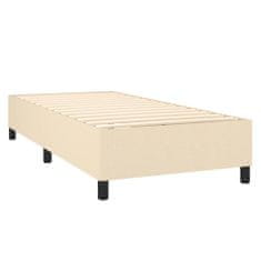 Vidaxl Box spring postelja z vzmetnico krem 80x200 cm blago