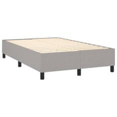 Vidaxl Box spring postelja z vzmetnico svetlo siva 120x200 cm blago