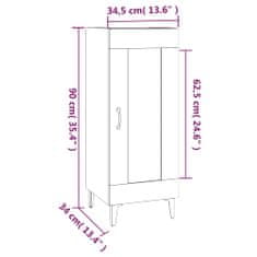 Vidaxl Komoda siva sonoma 34,5x34x90 cm inženirski les