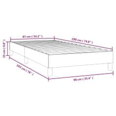 Vidaxl Box spring posteljni okvir svetlo siv 90x190 cm blago