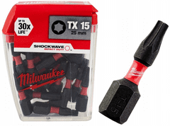 Milwaukee Torx tx15 bit 25mm 25 kosov.