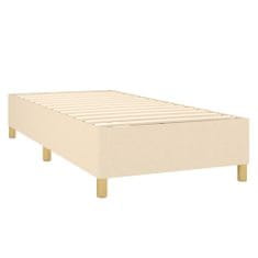 Vidaxl Box spring posteljni okvir krem 90x190 cm blago