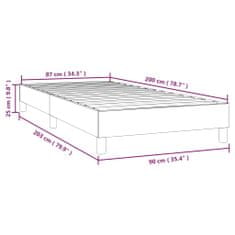 Vidaxl Box spring posteljni okvir črn 90x200 cm žamet