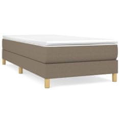 Vidaxl Box spring postelja z vzmetnico taupe 100x200 cm blago