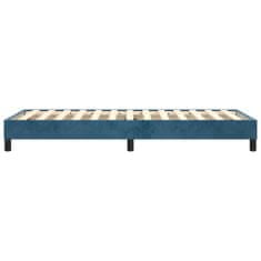 Vidaxl Box spring posteljni okvir temno moder 100x200 cm žamet