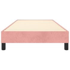Vidaxl Box spring posteljni okvir roza 100x200 cm žamet