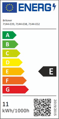 BRILONER LED vgradni panel set 3x3,5W nagibni, okrogli, krom, 8,6cm, 3000K