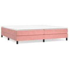 Vidaxl Box spring posteljni okvir roza 200x200 cm žamet