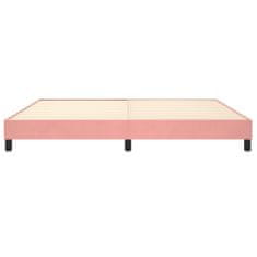 Vidaxl Box spring posteljni okvir roza 200x200 cm žamet
