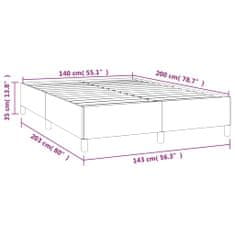 Vidaxl Box spring postelja z vzmetnico svetlo siva 140x200 cm blago