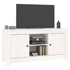 Vidaxl TV omarica bela 103x36,5x52 cm trdna borovina