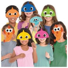 Amscan Papirnate maske Baby Shark mix 8 motivov