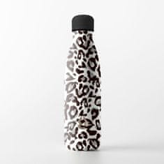 Water Revolution Termalna plastenka za pitje iz nerjavečega jekla Fashion Leopard White Iz nerjavečega jekla 18/8, 500 ml