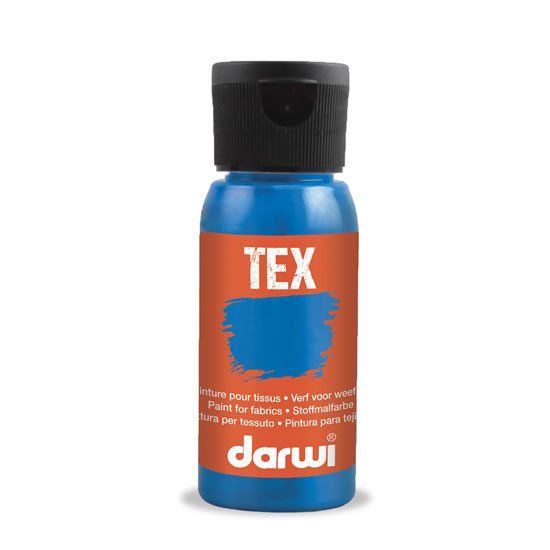 Darwi TEX barva za tekstil - Antična modra 50 ml