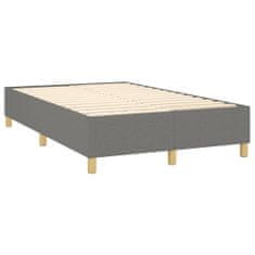 Vidaxl Box spring posteljni okvir temno siv 120x200 cm blago