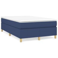 Vidaxl Box spring posteljni okvir modra 120x200 cm blago