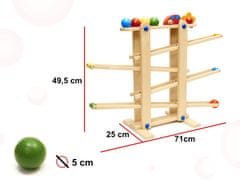 Aga Lesena kroglična steza Montessori XXL