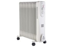 Well OIL2-2500 prenosni električni oljni radiator, moč 2500W, 3 stopnje gretja, termostat, 13-reberni, bel