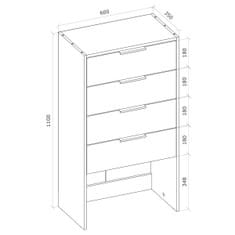 nabbi Komoda Signes K4SA 600 - bela