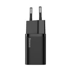 BASEUS Baseus Super Si hitri polnilec 1C 25W s kablom USB-C za USB-C 1m (črn)