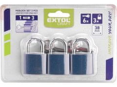 Extol Craft Ključavnice Extol Craft (93101) 38 mm, enojni ključ, komplet 3 ključev, 6 ključev