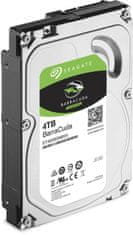 Seagate HDD BarraCuda 3,5" 4TB - 5400 vrtljajev na minuto/SATA-III/256MB