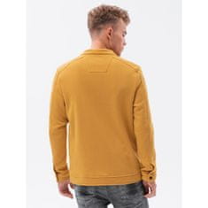 OMBRE Moški pulover na zadrgo REA rumen MDN16381 M