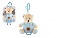 Teddies Medvedek raztegljiva igrača strojni pliš 18x17cm modra na kartici