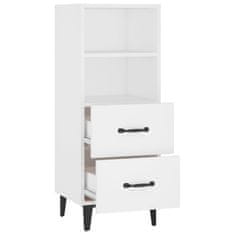 Vidaxl Komoda bela 34,5x34x90 cm konstruiran les