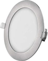 Emos LED svetilka za vgradnjo NEXXO, okrogla, srebrna, 12,5 W, s spreminjanjem CCT