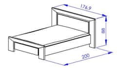 Trianova Postelja Brugges - 140x190 cm 