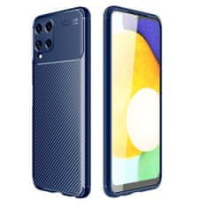 Nemo SAMSUNG GALAXY A22 4G / M22 4G Oklepni etui Odporen na udarce Carbon Fiber mornarsko modra