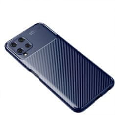 Nemo SAMSUNG GALAXY A22 4G / M22 4G Oklepni etui Odporen na udarce Carbon Fiber mornarsko modra