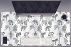 Decormat Podloga za mizo Tigri in zebre 100x50 cm 
