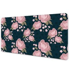 Decormat Podloga za pisalno mizo Pink flowers 100x50 cm 