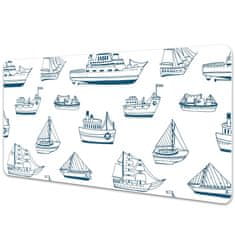 Decormat Podloga za pisalno mizo Blue ships 100x50 cm 