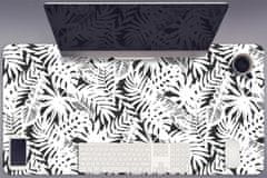 Decormat Podloga za pisalno mizo Črno -beli listi 100x50 cm 