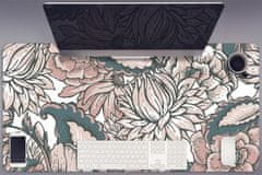 Decormat Podloga za pisalno mizo Roza cvetje 100x50 cm 