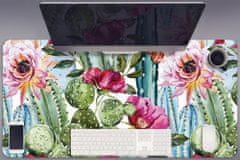 Decormat Podloga za pisalno mizo Cvetovi kaktusa 100x50 cm 
