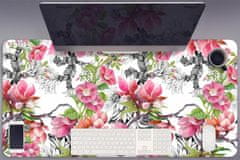 Decormat Podloga za pisalno mizo Akvareni cvetovi 100x50 cm 
